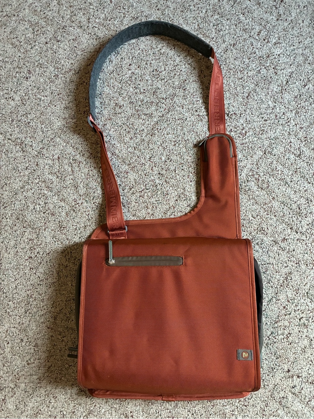 Merrell Rust Orange Technology Messenger Bag